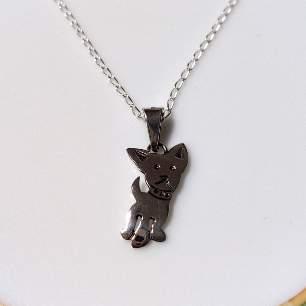 Dog Necklace 925 mexican silver